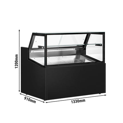 GGM Gastro Serve Over Counter - 1330x910mm - double glazing - black front - capacity 169 litres