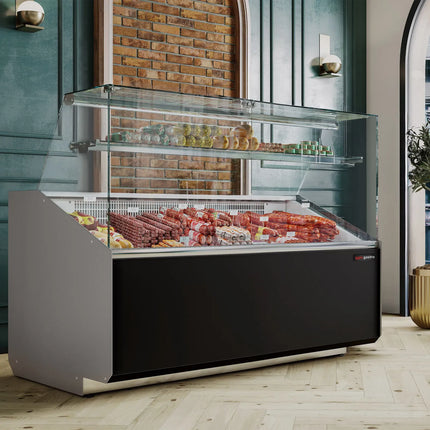 GGM Gastro Serve Over Counter - 1568mm - black front - capacity 324 litres