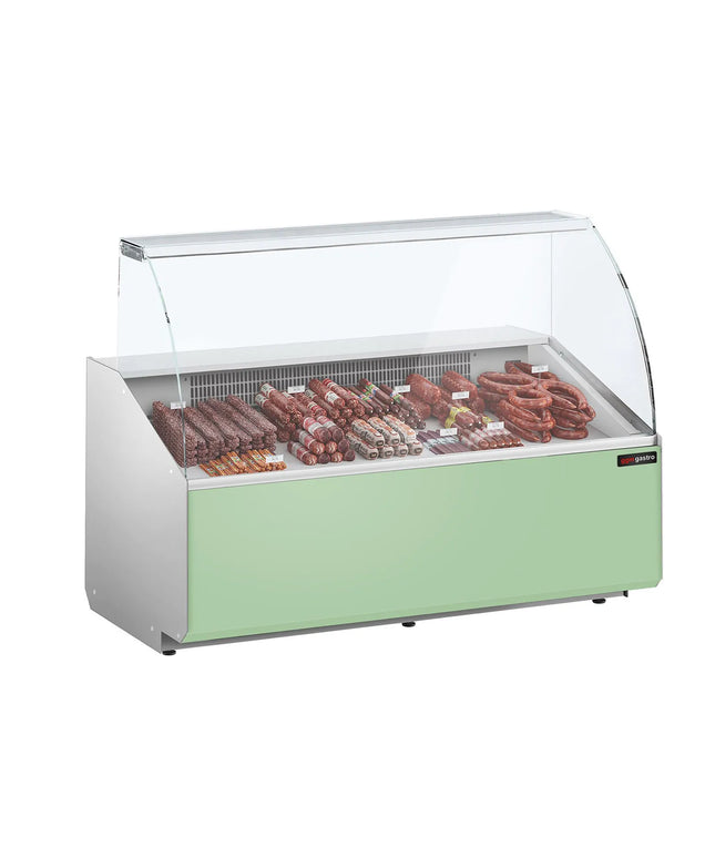 GGM Gastro Serve Over Counter - 1568mm - front panel light green - capacity 324 litres