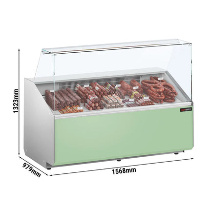 GGM Gastro Serve Over Counter - 1568mm - front panel light green - capacity 324 litres