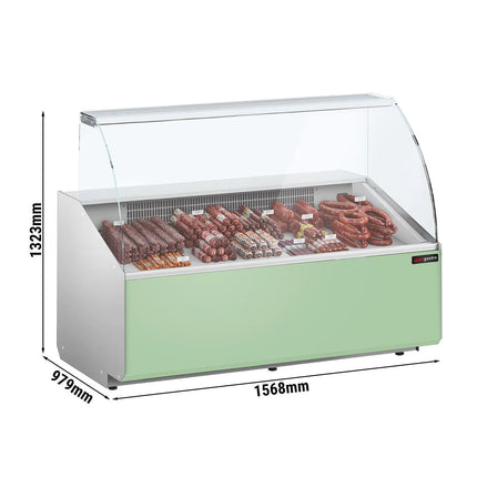 GGM Gastro Serve Over Counter - 1568mm - front panel light green - capacity 324 litres