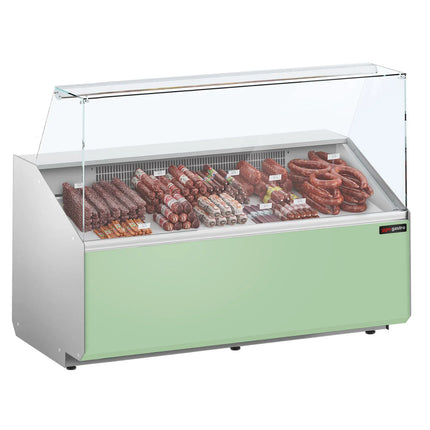 GGM Gastro Serve Over Counter - 1568mm - front panel light green - capacity 324 litres