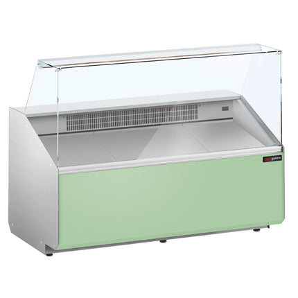 GGM Gastro Serve Over Counter - 1568mm - front panel light green - capacity 324 litres