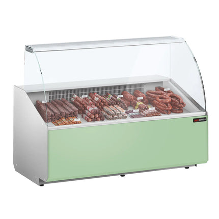 GGM Gastro Serve Over Counter - 1568mm - front panel light green - capacity 324 litres