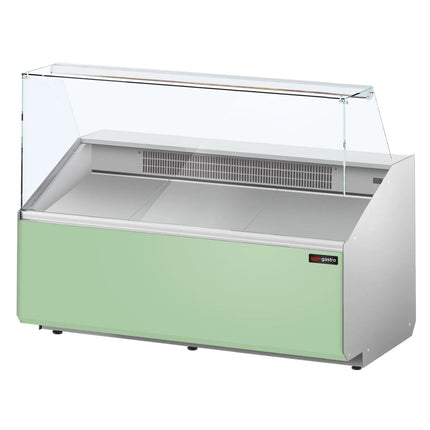 GGM Gastro Serve Over Counter - 1568mm - front panel light green - capacity 324 litres
