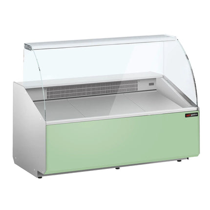 GGM Gastro Serve Over Counter - 1568mm - front panel light green - capacity 324 litres