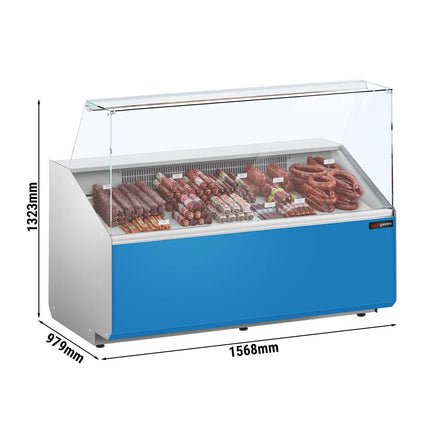 GGM Gastro Serve Over Counter - 1568x979mm - double-glazed glass - front panel light blue - capacity 324 litres