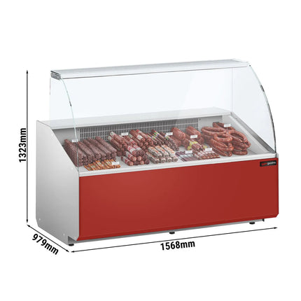 GGM Gastro Serve Over Counter - 1568x979mm - front panel red - capacity 324 litres