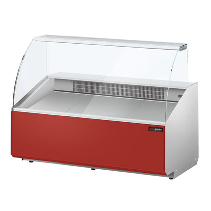 GGM Gastro Serve Over Counter - 1568x979mm - front panel red - capacity 324 litres