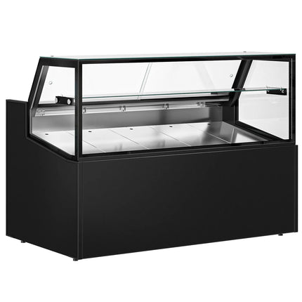 GGM Gastro Serve Over Counter - 1580x910mm - double glazing - black front - LED lighting - capacity 230 litres
