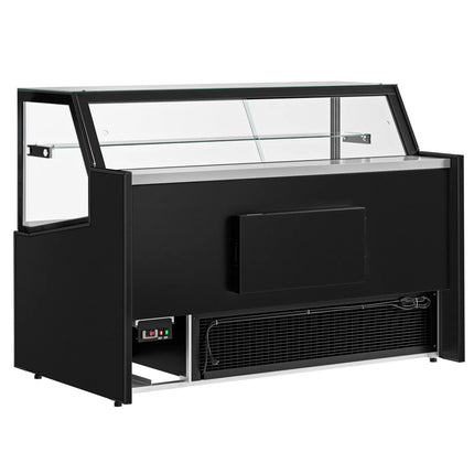 GGM Gastro Serve Over Counter - 1580x910mm - double glazing - black front - LED lighting - capacity 230 litres