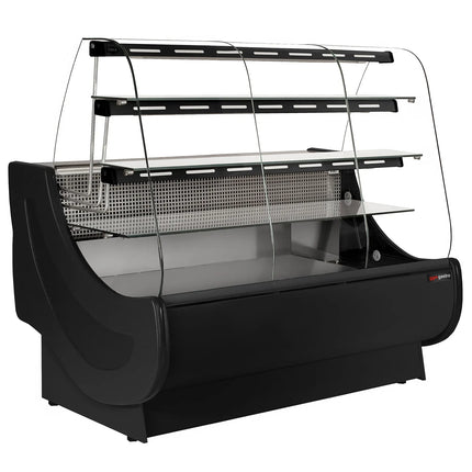 GGM Gastro Serve Over Counter - 1600x980mm - with lighting - 3 glass shelves - with cake drawers
