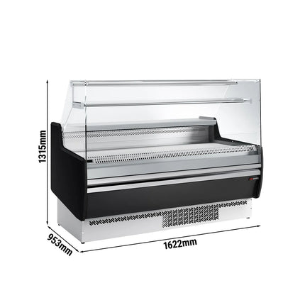 GGM Gastro Serve Over Counter - 1622mm - with 2 doors - with 1 shelf - black front panel - capacity 178 litres