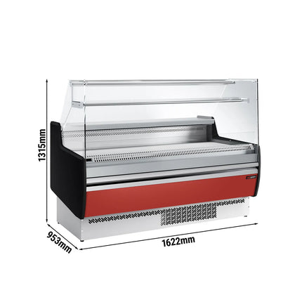 GGM Gastro Serve Over Counter - 1622x953mm - with 2 doors - front panel red - capacity 178 litres