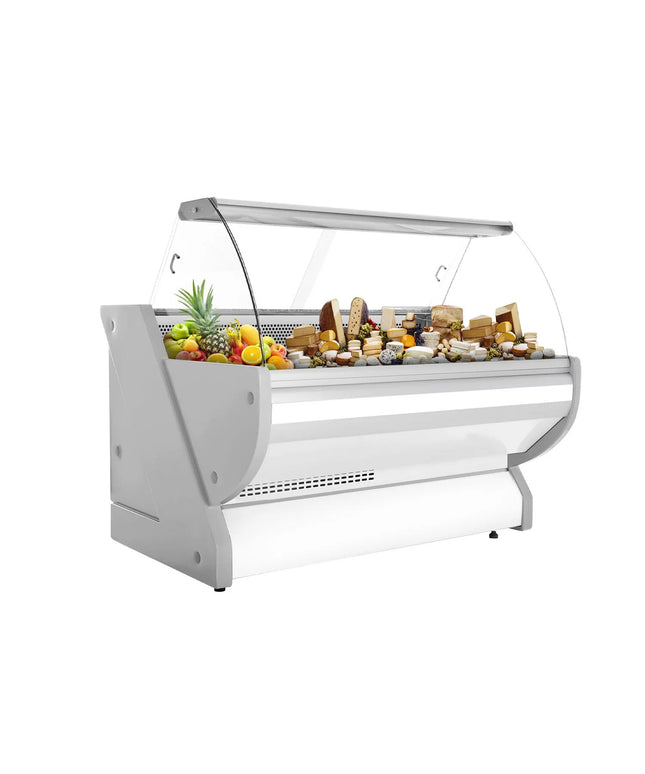 GGM Gastro Serve Over Counter - 1725x1150mm - curved glass - granite worktop - capacity 340 litres - white front