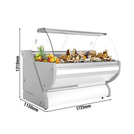 GGM Gastro Serve Over Counter - 1725x1150mm - curved glass - granite worktop - capacity 340 litres - white front