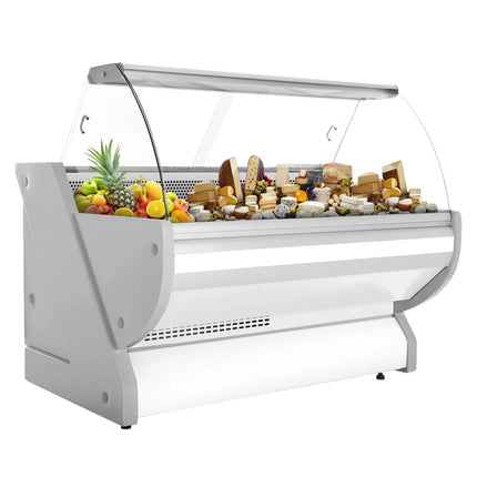 GGM Gastro Serve Over Counter - 1725x1150mm - curved glass - granite worktop - capacity 340 litres - white front