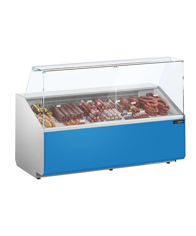 GGM Gastro Serve Over Counter - 1881mm - double-glazed glass - front panel light blue - capacity 387 litres