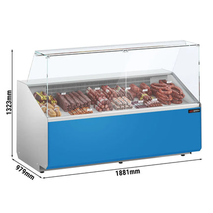 GGM Gastro Serve Over Counter - 1881mm - double-glazed glass - front panel light blue - capacity 387 litres