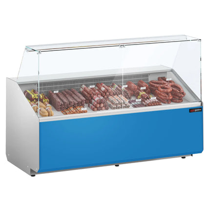 GGM Gastro Serve Over Counter - 1881mm - double-glazed glass - front panel light blue - capacity 387 litres