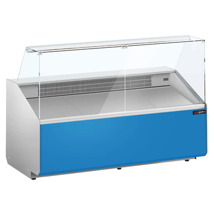 GGM Gastro Serve Over Counter - 1881mm - double-glazed glass - front panel light blue - capacity 387 litres