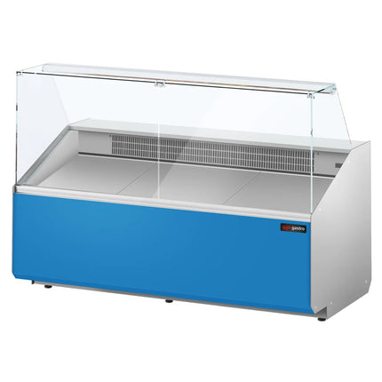 GGM Gastro Serve Over Counter - 1881mm - double-glazed glass - front panel light blue - capacity 387 litres