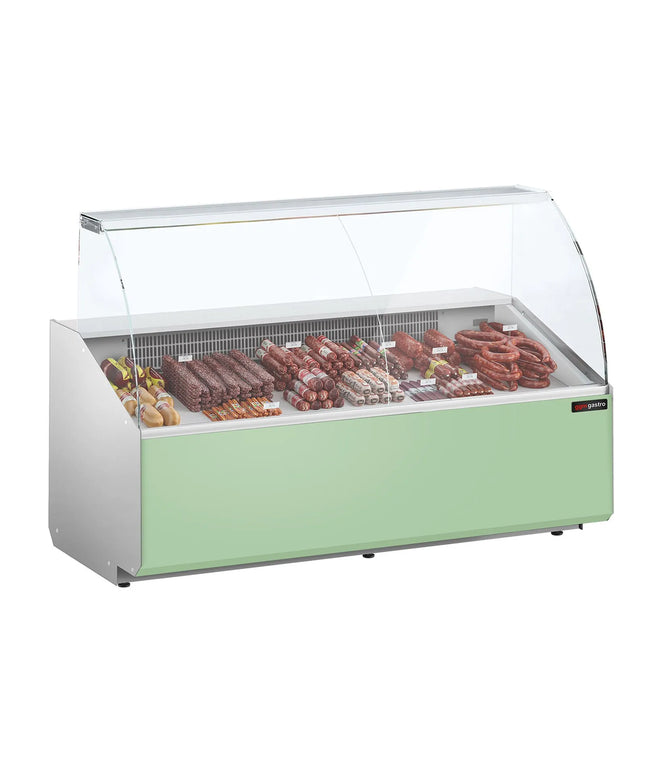 GGM Gastro Serve Over Counter - 1881mm - front panel light green - capacity 387 litres - with 3 doors