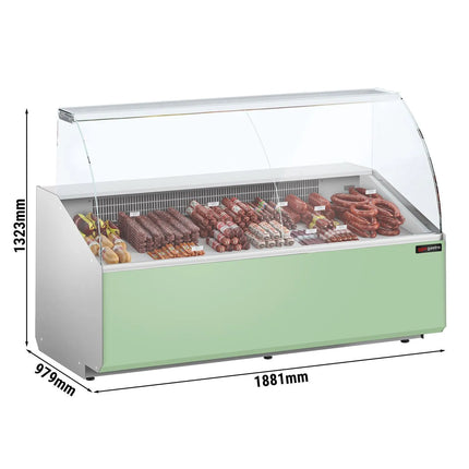 GGM Gastro Serve Over Counter - 1881mm - front panel light green - capacity 387 litres - with 3 doors