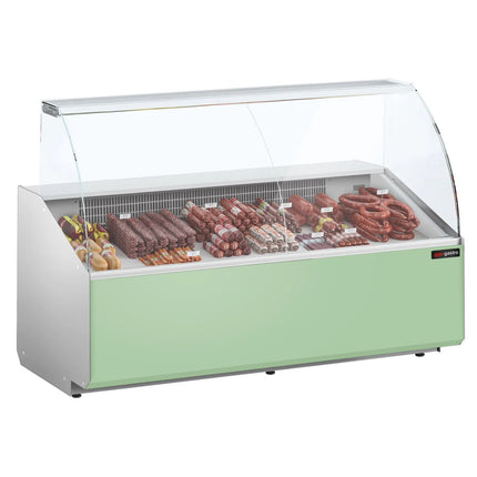 GGM Gastro Serve Over Counter - 1881mm - front panel light green - capacity 387 litres - with 3 doors