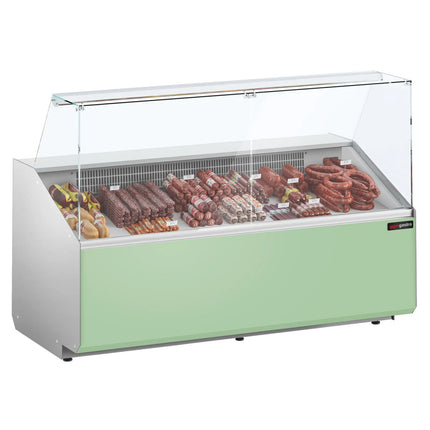 GGM Gastro Serve Over Counter - 1881mm - front panel light green - capacity 387 litres