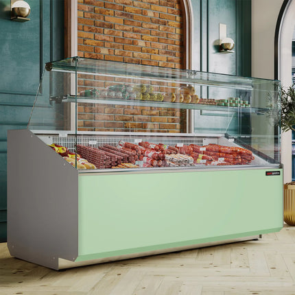 GGM Gastro Serve Over Counter - 1881mm - front panel light green - capacity 387 litres