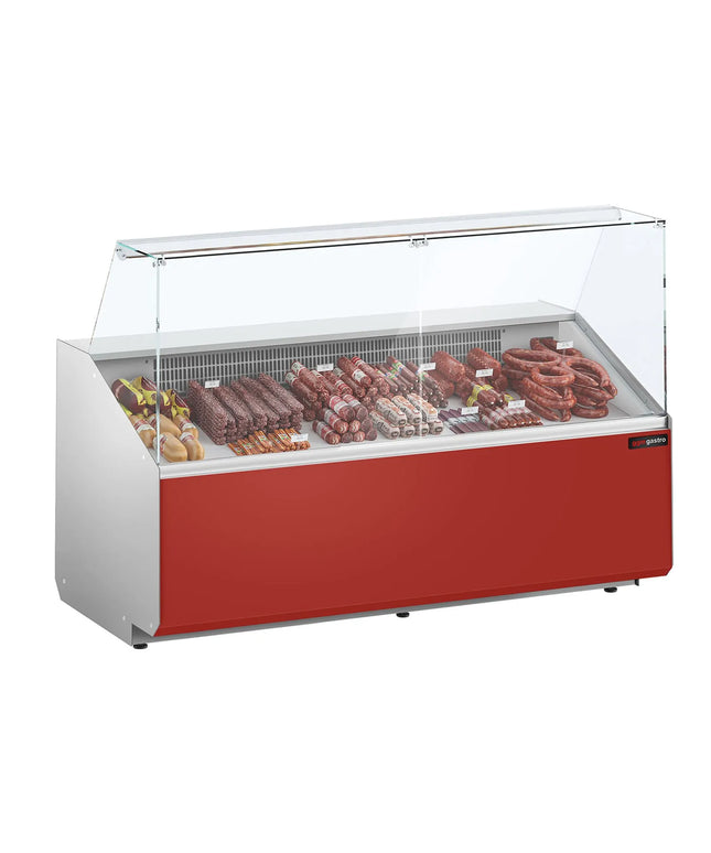 GGM Gastro Serve Over Counter - 1881x979mm - double glazing - front panel red - capacity 387 litres