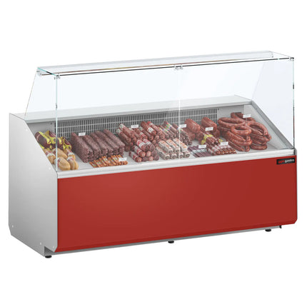 GGM Gastro Serve Over Counter - 1881x979mm - double glazing - front panel red - capacity 387 litres