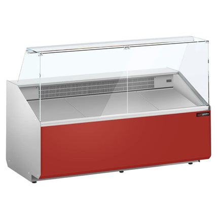 GGM Gastro Serve Over Counter - 1881x979mm - double glazing - front panel red - capacity 387 litres