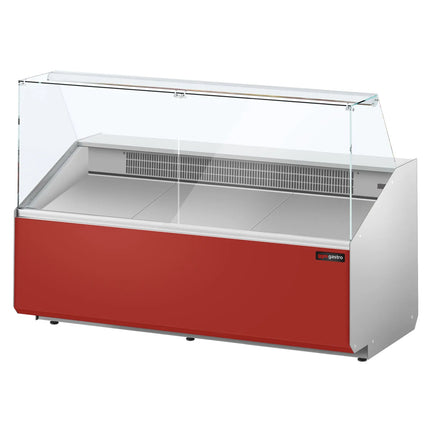 GGM Gastro Serve Over Counter - 1881x979mm - double glazing - front panel red - capacity 387 litres