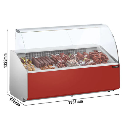 GGM Gastro Serve Over Counter - 1881x979mm - front panel red - capacity 387 litres