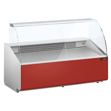 GGM Gastro Serve Over Counter - 1881x979mm - front panel red - capacity 387 litres