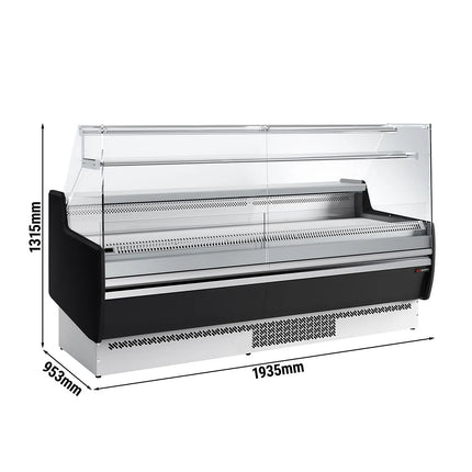 GGM Gastro Serve Over Counter - 1935x953mm - with 1 shelf - black front - capacity 213 litres