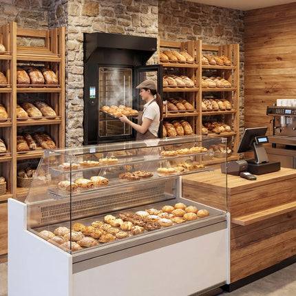 GGM Gastro Serve Over Counter - 1935x985mm - with 3 doors - with 2 shelves - LED lighting - capacity 3590 litres