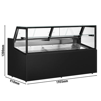GGM Gastro Serve Over Counter - 1955x910mm - double glazing - black front - LED lighting - capacity 254 litres