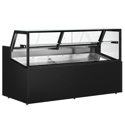 GGM Gastro Serve Over Counter - 1955x910mm - double glazing - black front - LED lighting - capacity 254 litres