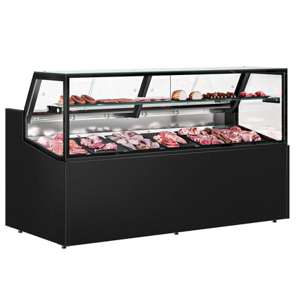 GGM Gastro Serve Over Counter - 1955x910mm - double glazing - black front - LED lighting - capacity 254 litres