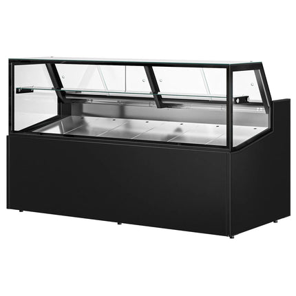 GGM Gastro Serve Over Counter - 1955x910mm - double glazing - black front - LED lighting - capacity 254 litres