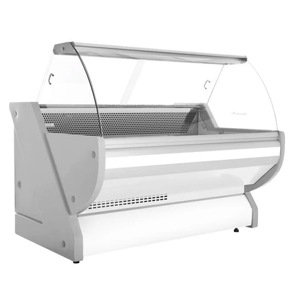 GGM Gastro Serve Over Counter - 2025x1150mm - granite worktop - capacity 400 litres - white front - curved front glass