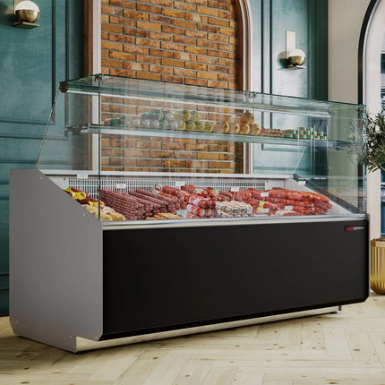GGM Gastro Serve Over Counter - 2506mm - black front - capacity 512 litres