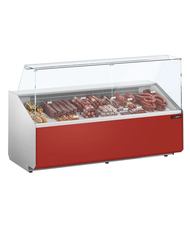 GGM Gastro Serve Over Counter - 2506mm - double-glazed glass - front panel red - capacity 512 litres