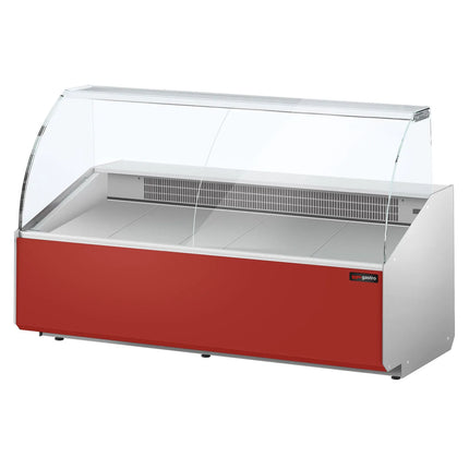 GGM Gastro Serve Over Counter - 2506x979mm - double-glazed glass - front panel red - capacity 512 litres