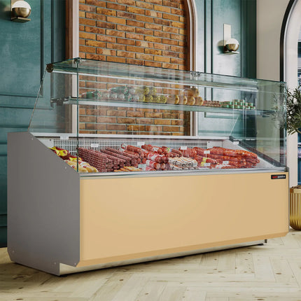 GGM Gastro Serve Over Counter - 2506x979mm - front panel beige - capacity 512 litres