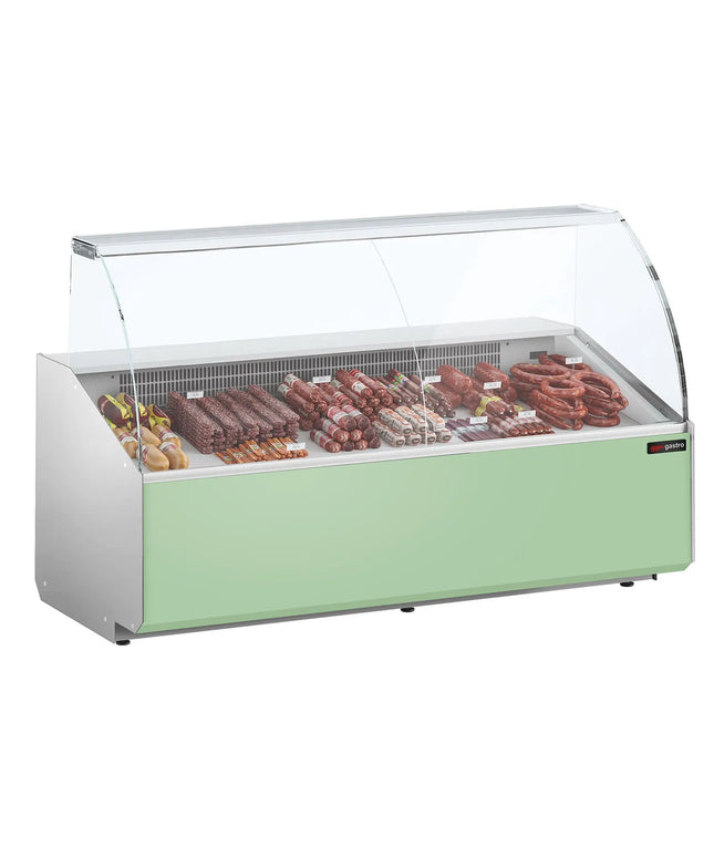 GGM Gastro Serve Over Counter - 2506x979mm - front panel light green - capacity 512 litres