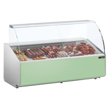 GGM Gastro Serve Over Counter - 2506x979mm - front panel light green - capacity 512 litres
